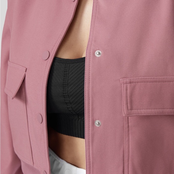 NWT Magenta Bomber Jacket with buttons - Picture 5 of 5